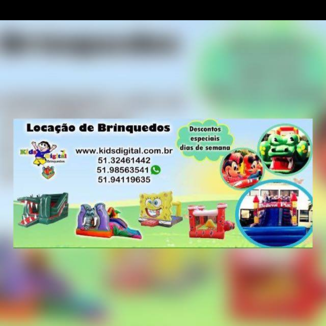 Kids digital aluguel de brinquedos 