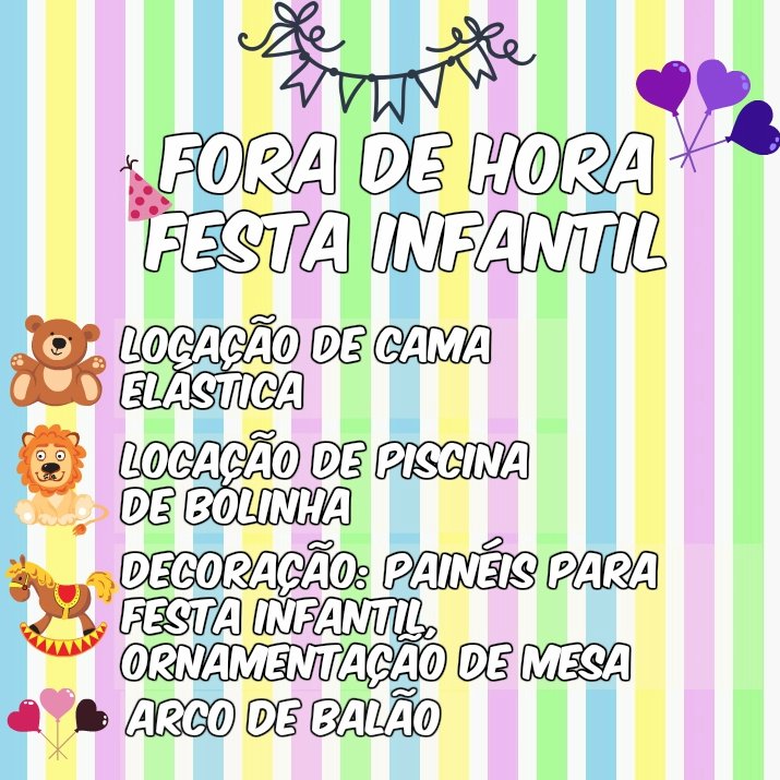 Fora de hora festa infantil